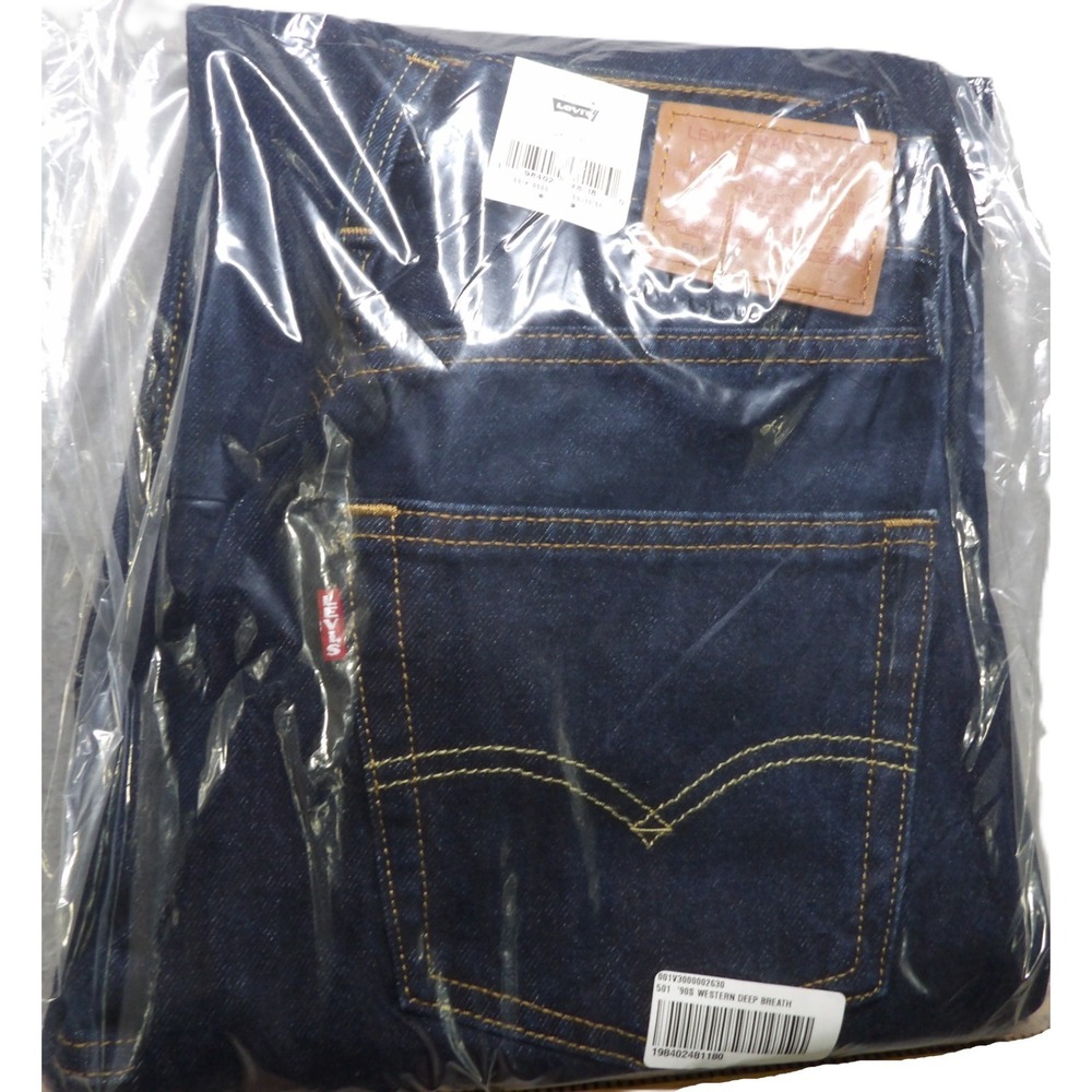 NWT Levi's 501 90s Western Jeans Women W26 L30 Deep Breath Dark Indigo Straight